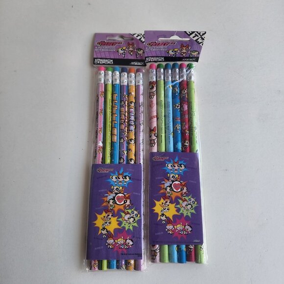 Cartoon Network Powerpuff Girls #2 School Pencils 2 Pk Of 6 - Picture 1 of 4
